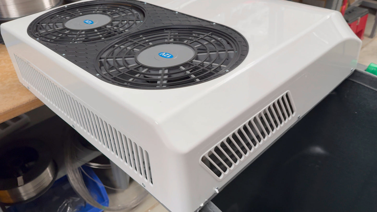 12V DC Roof Mounted Air Conditioner runs off solar or battery