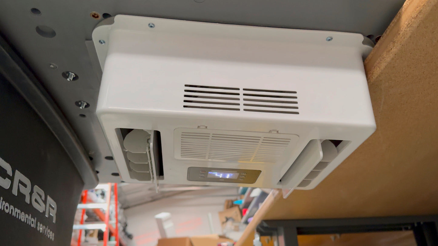 12V DC Roof Mounted Air Conditioner runs off solar or battery