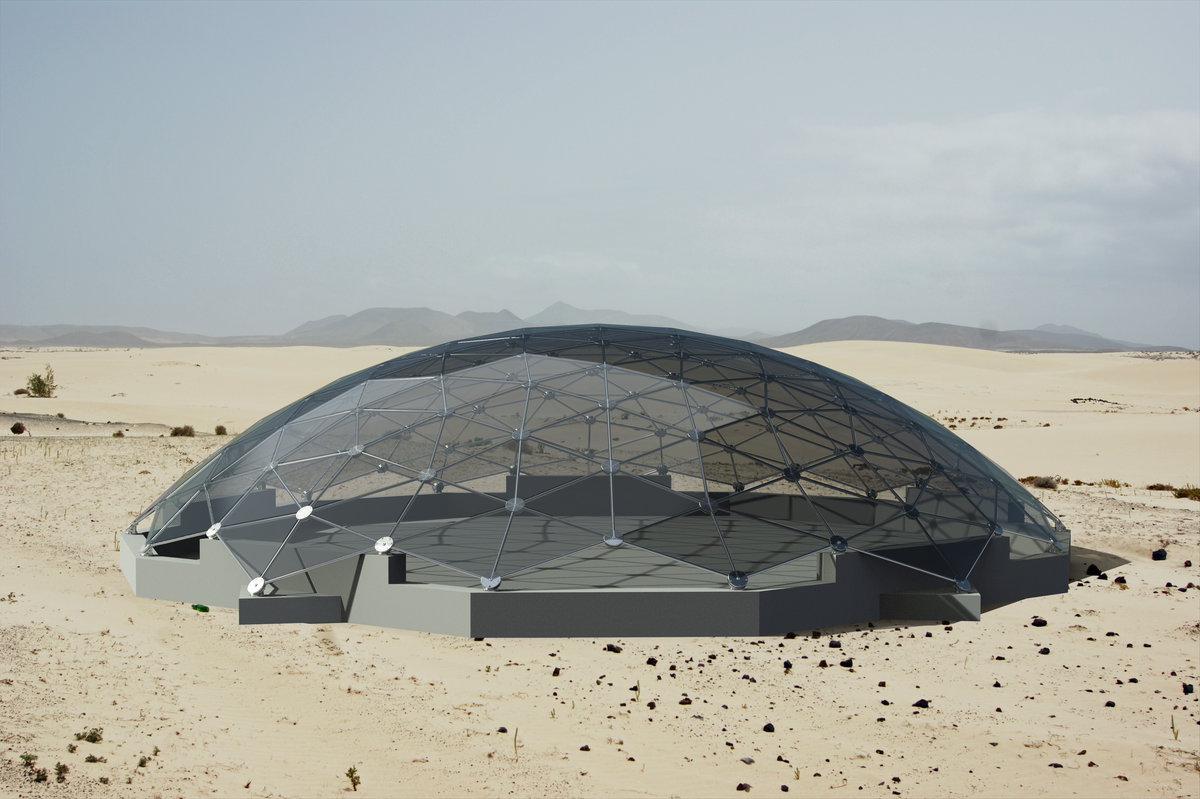 CNC Spaceship - 60 Ft Stainless Steel Geodesic Saucer Roof Cover Enclosure