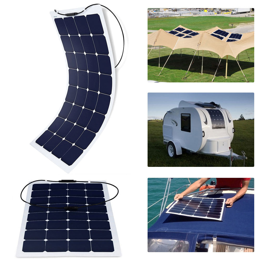 ACOPower 110w 12v Flexible Thin lightweight ETFE Solar Panel with Connector