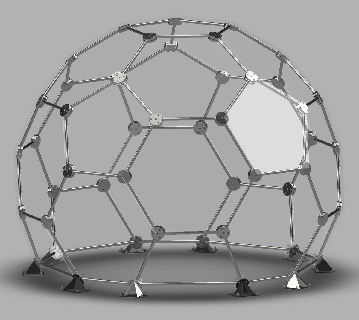 CNC Bubble - 16 Ft Tall Stainless 19 Ft Fullerene Dome Enclosure