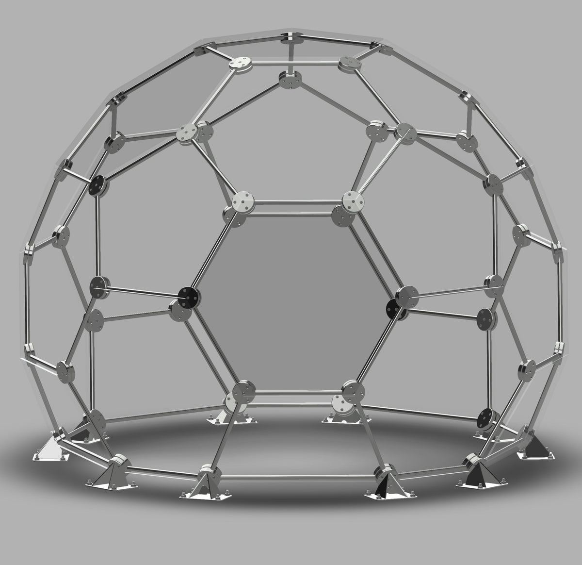 CNC Bubble - 16 Ft Tall Stainless 19 Ft Fullerene Dome Enclosure
