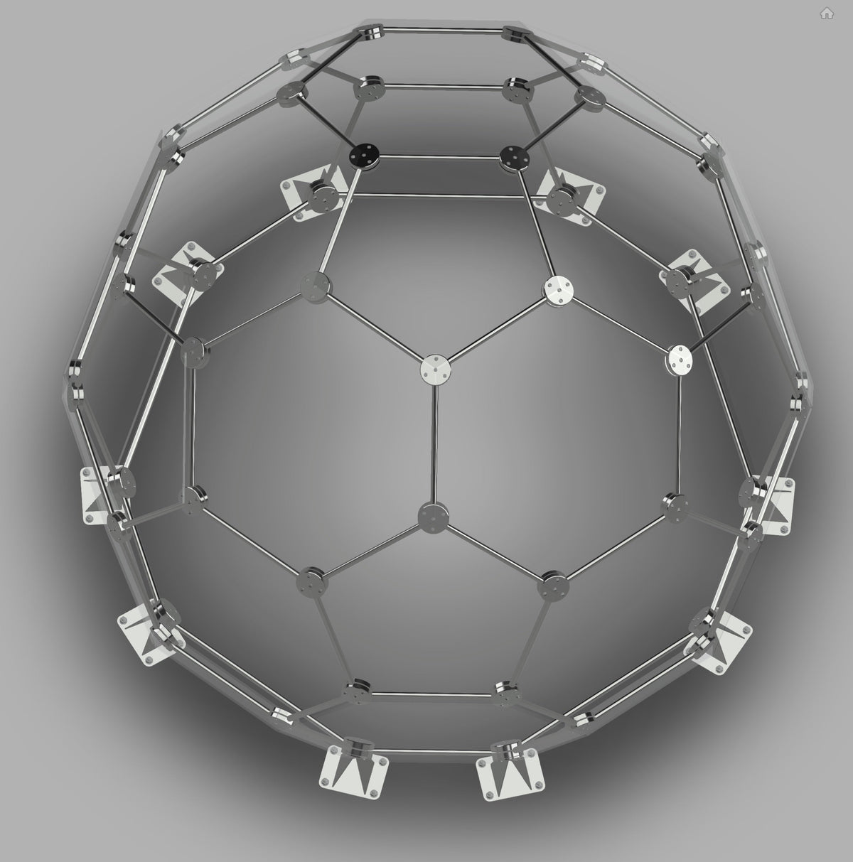 CNC Bubble - 16 Ft Tall Stainless 19 Ft Fullerene Dome Enclosure