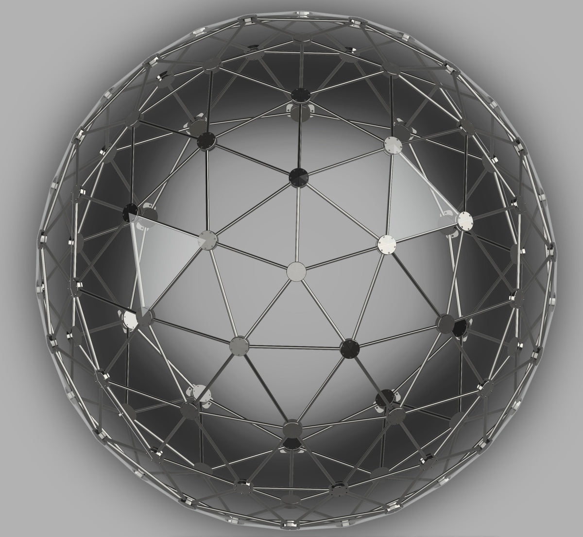 CNC Dome Planet Stainless Steel + T6061 Geodesic Sphere Enclosure