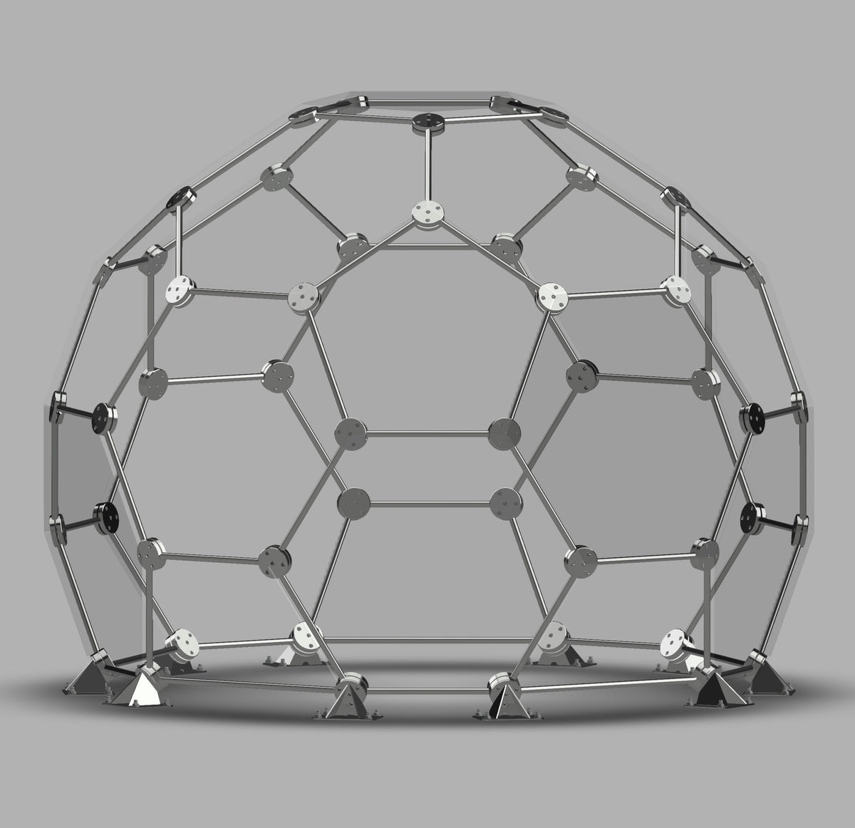 CNC Bubble - 16 Ft Tall Stainless 19 Ft Fullerene Dome Enclosure
