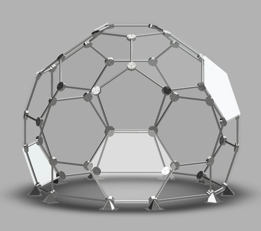 CNC Bubble - 16 Ft Tall Stainless 19 Ft Fullerene Dome Enclosure