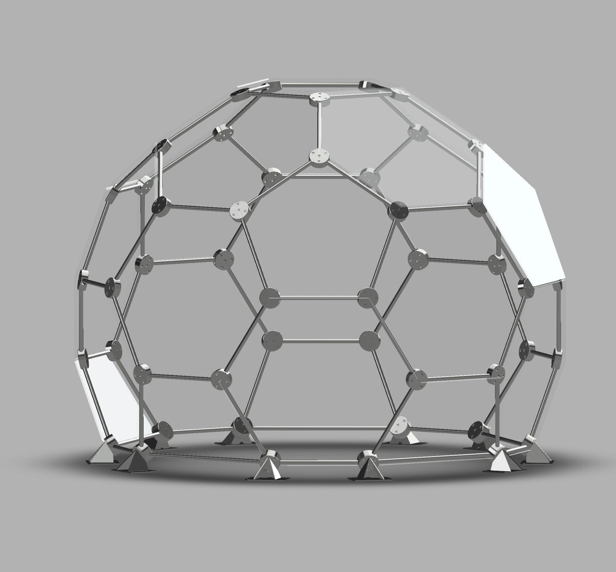 CNC Bubble - 16 Ft Tall Stainless 19 Ft Fullerene Dome Enclosure