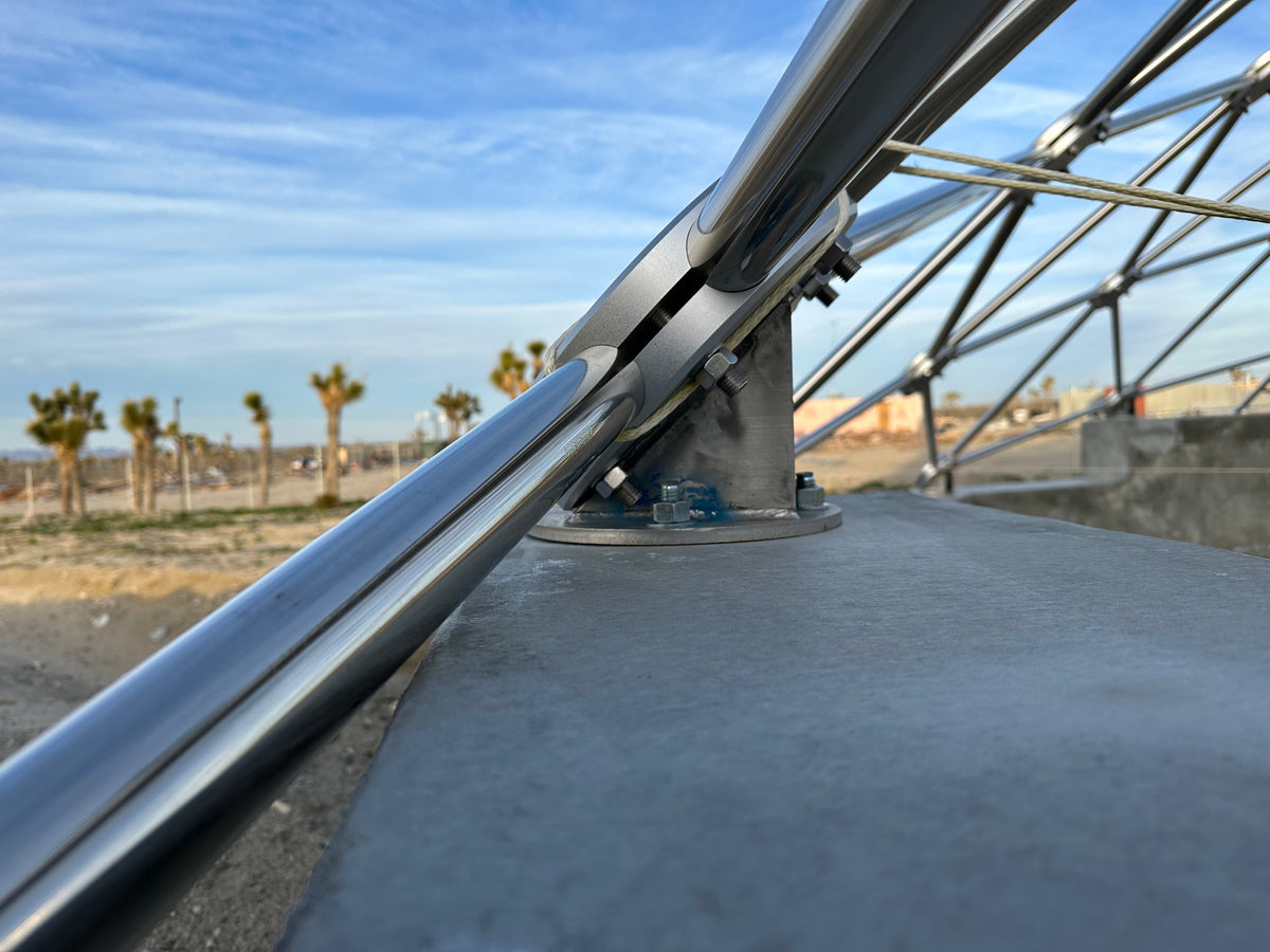 CNC Spaceship - 60 Ft Stainless Steel Geodesic Saucer Roof Cover Enclosure