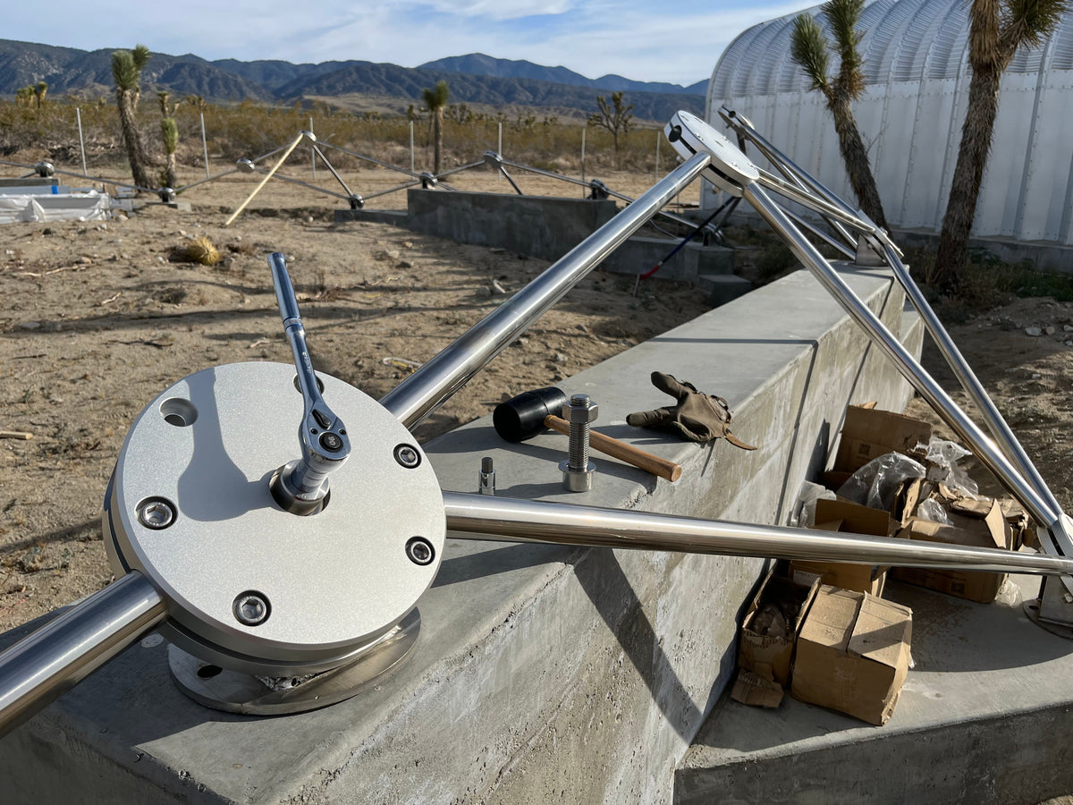 CNC Spaceship - 60 Ft Stainless Steel Geodesic Saucer Roof Cover Enclosure