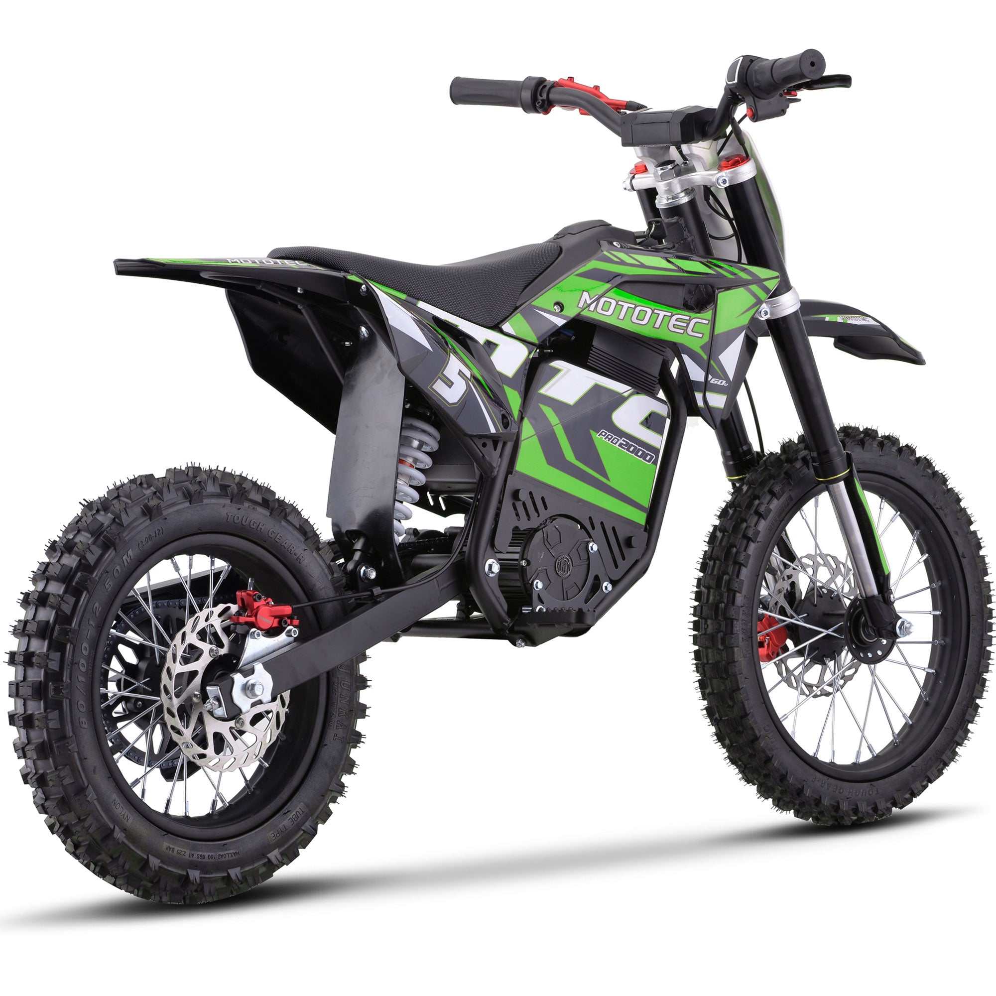 60V 2 kW Lithium Electric Dirt Bike (2,000 Watts) – Full Battery