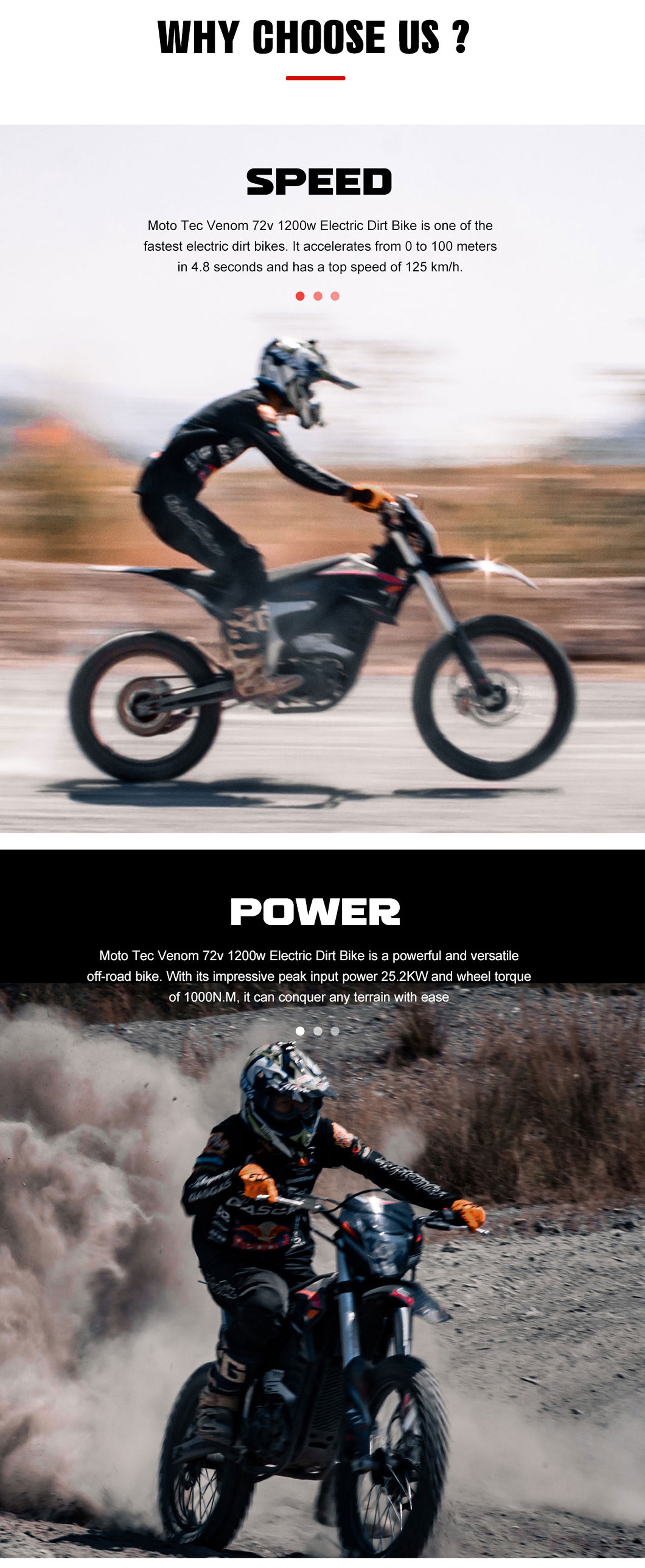 72V High Pro 12kW Electric Dirt Bike – Full Battery