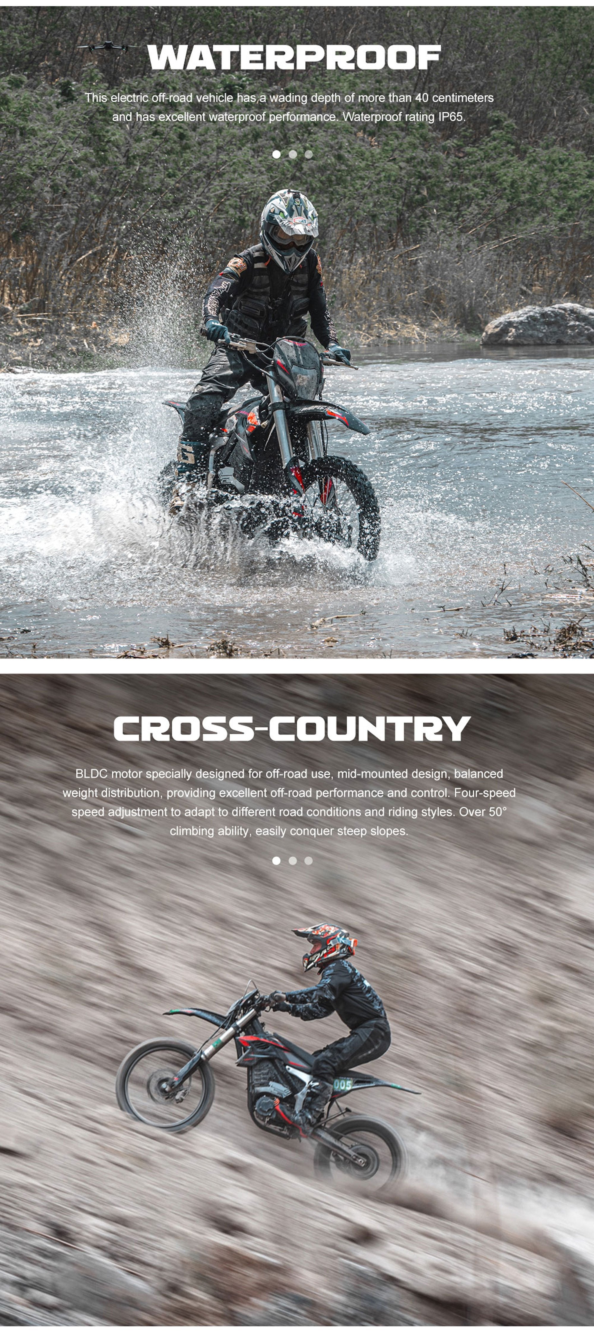 72V High Pro 12kW Electric Dirt Bike – Full Battery