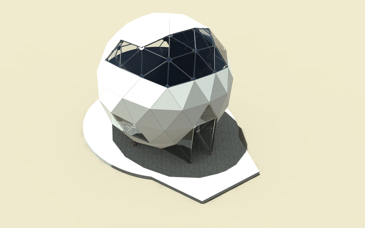 CNC Dome Planet Stainless Steel + T6061 Geodesic Sphere Enclosure