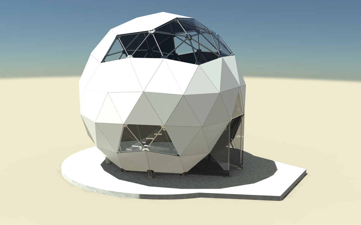 CNC Dome Planet Stainless Steel + T6061 Geodesic Sphere Enclosure