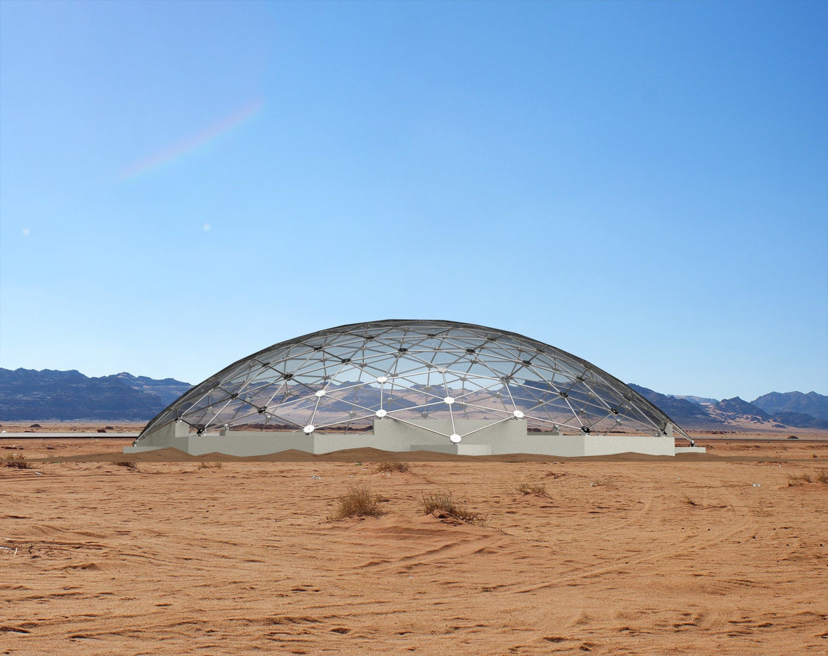 CNC Spaceship - 60 Ft Stainless Steel Geodesic Saucer Roof Cover Enclosure