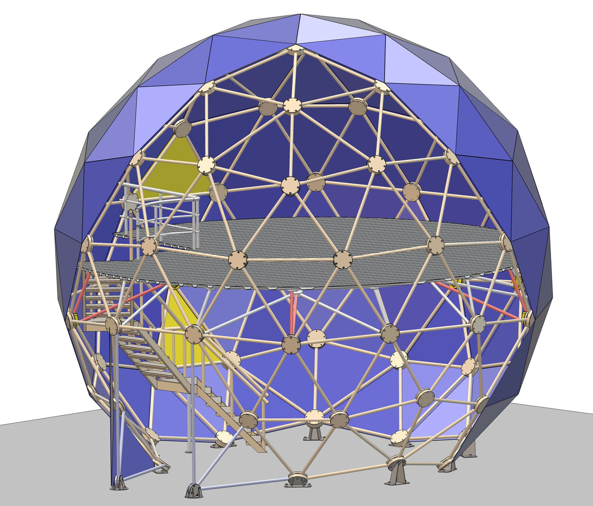 CNC Dome Planet Stainless Steel + T6061 Geodesic Sphere Enclosure