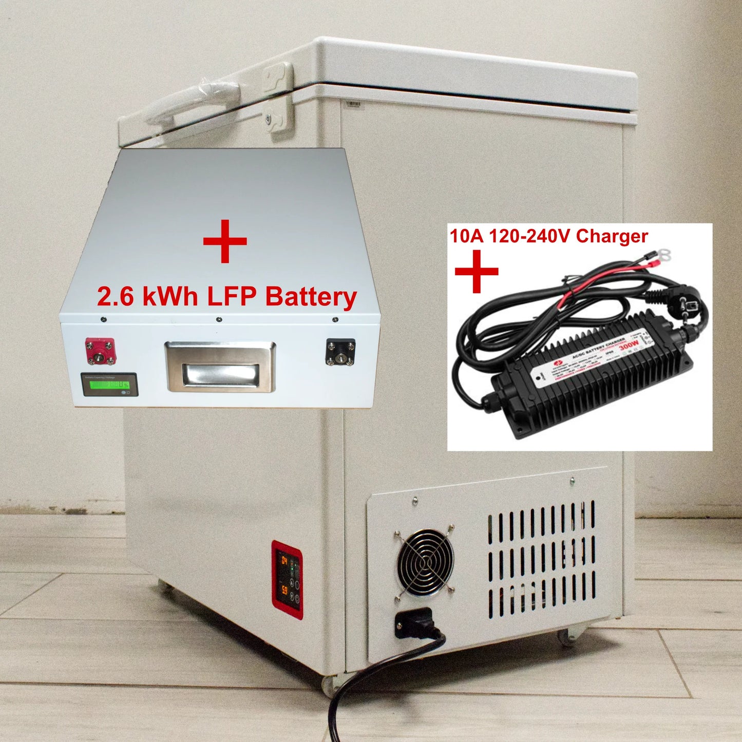 12-24V DC 5.7 Cu-Ft (158 Liter) Battery/Solar Refrigerator Chest Fridge or Freezer