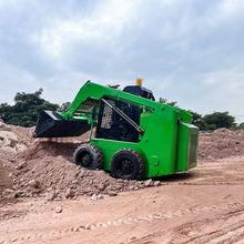 Load image into Gallery viewer, 154V Fully Electric 60kW (80HP) Skid Steer Enclosed Cabin w/AC 5400 LBF