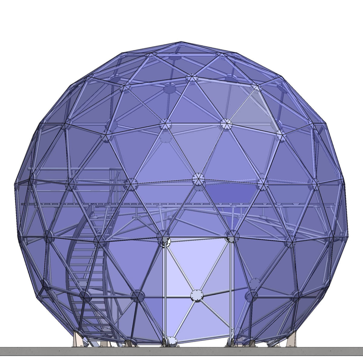 CNC Dome Planet Stainless Steel + T6061 Geodesic Sphere Enclosure