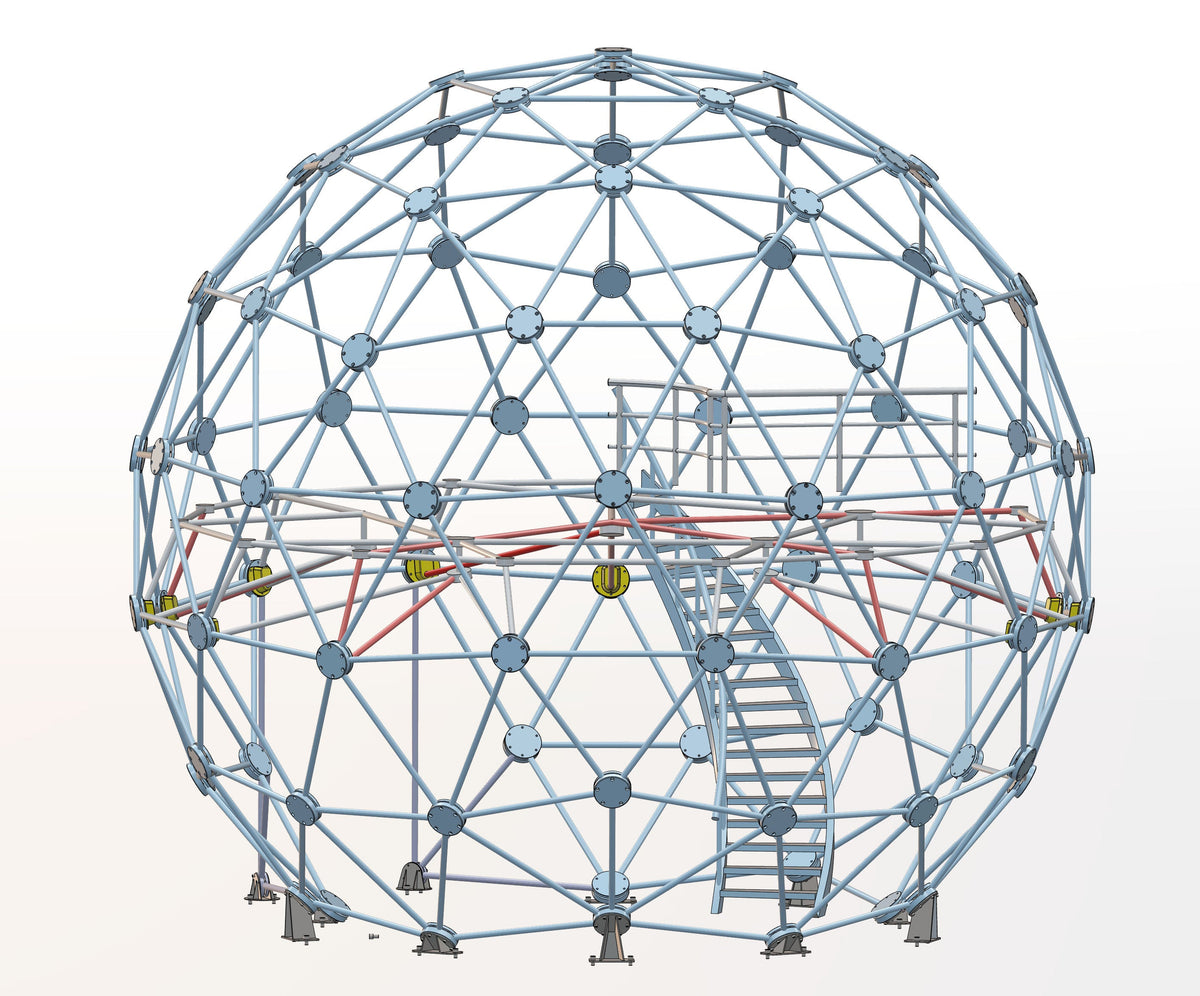 CNC Dome Planet Stainless Steel + T6061 Geodesic Sphere Enclosure